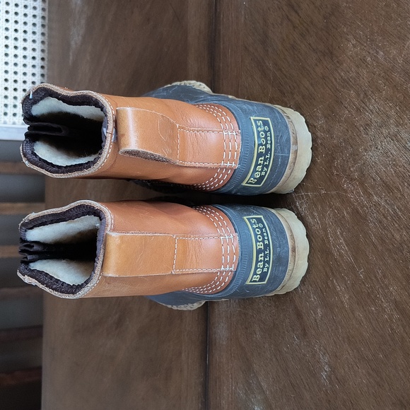 LL Bean-Sherpa- Lined Insulated Front Zip Vintage Bean Boots Made in Maine - Picture 7 of 8